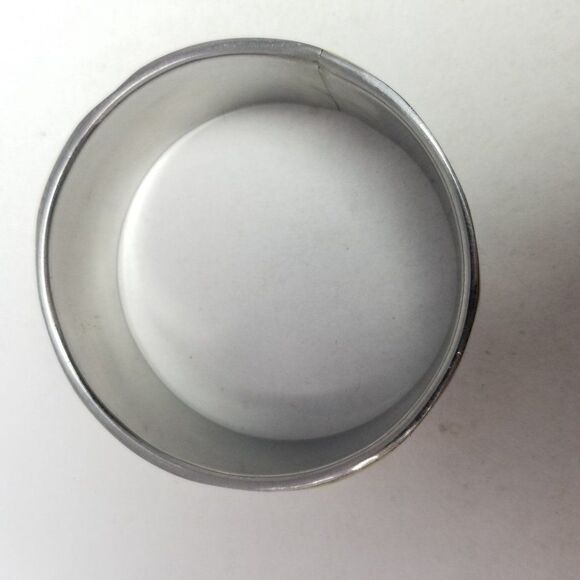 Vintage Cream Panel Inlaid Wide Bangle Bracelet, Silver Tone Setting, Estate - Picture 3 of 6